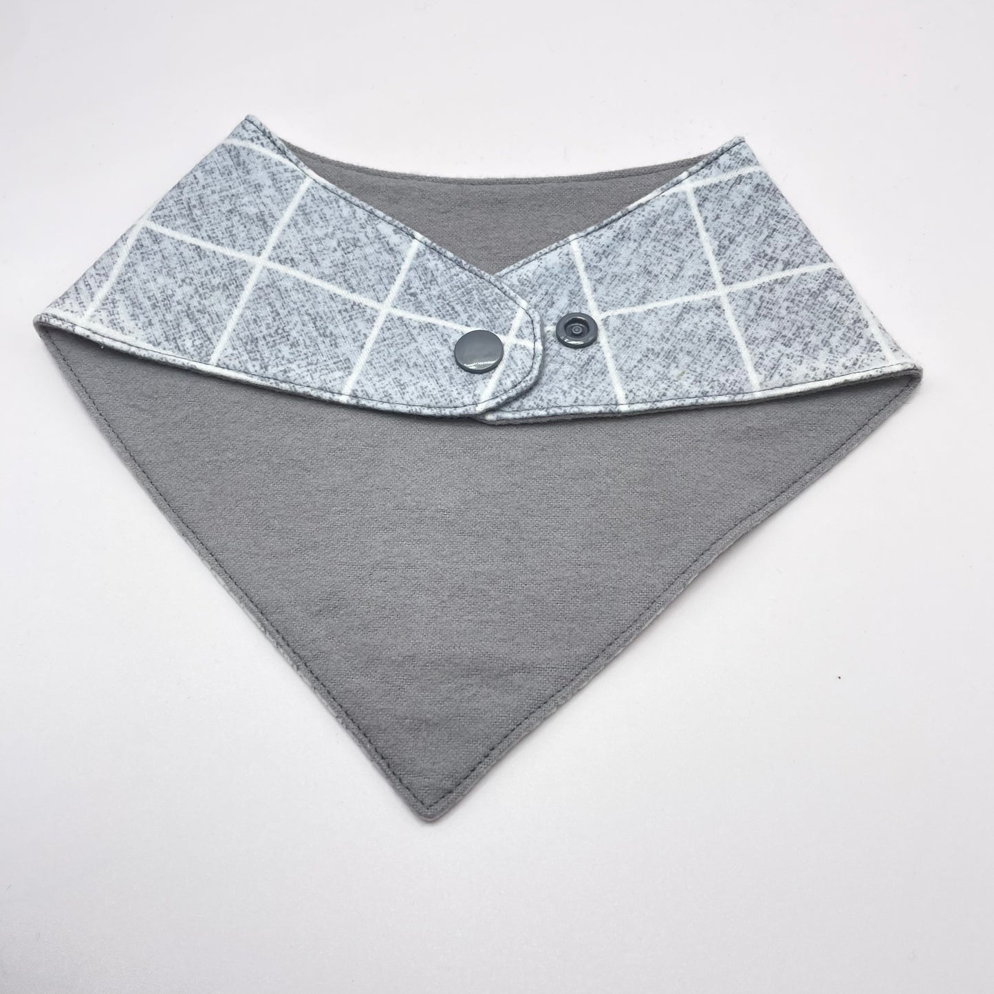 Grey Squares Baby Bib