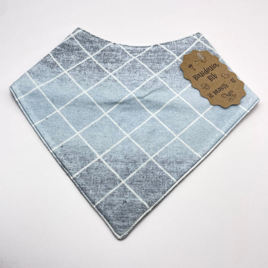 Blue Squares Baby Bib