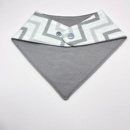 Grey Chevron Baby Bib