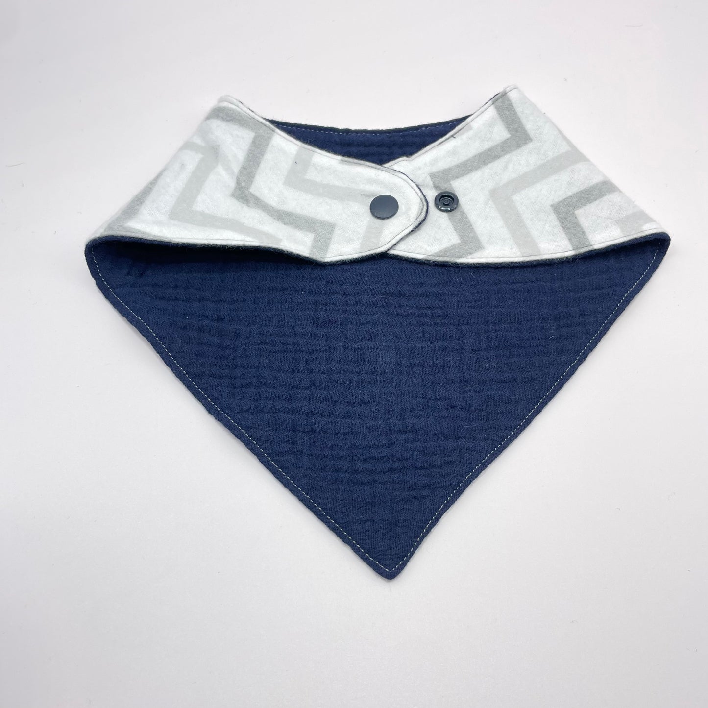 Grey Chevron Baby Bib