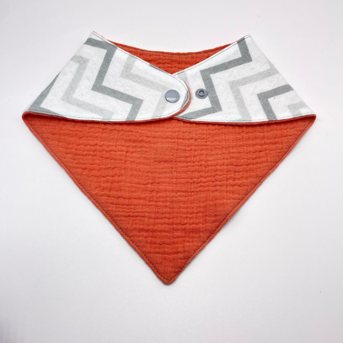 Grey Chevron Baby Bib