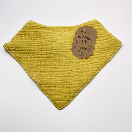 Yellow Muslin Baby Bib