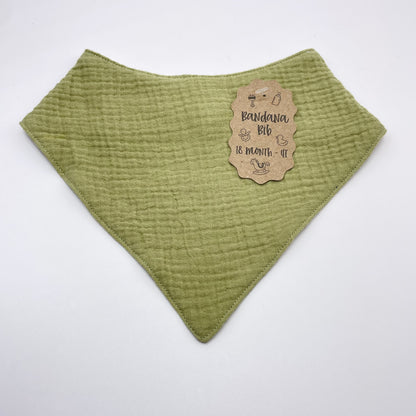 Green Muslin Baby Bib