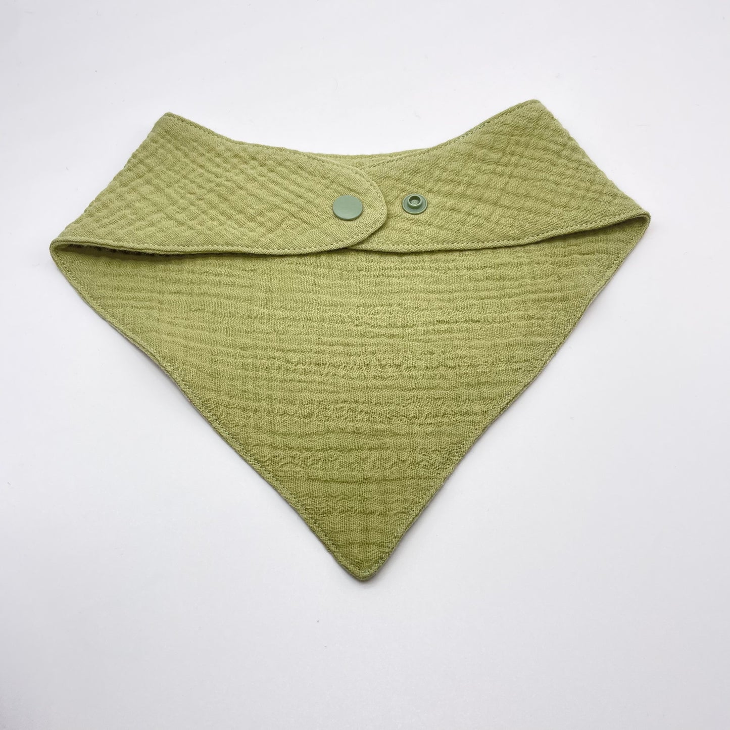 Green Muslin Baby Bib