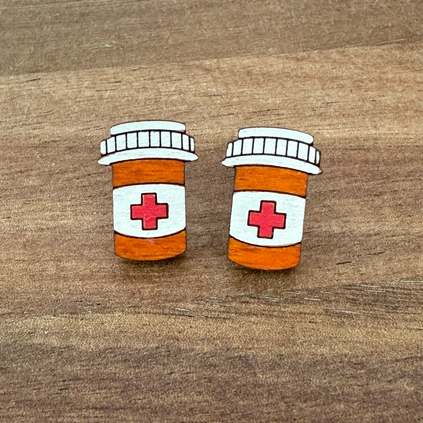Prescription bottle Stud Earrings