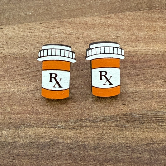 Prescription bottle Stud Earrings
