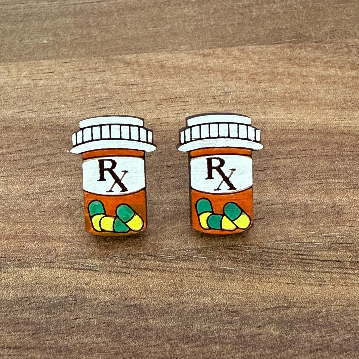 Prescription bottle Stud Earrings