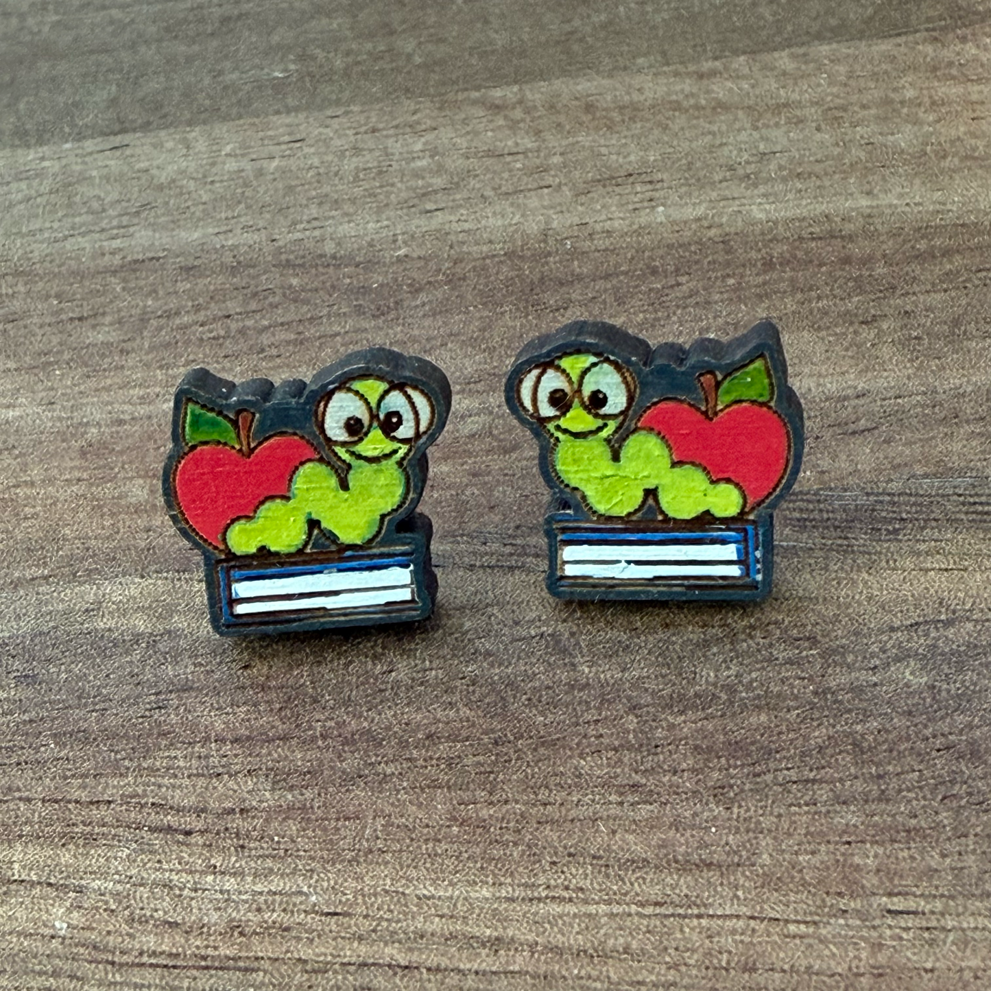 Bookworm Stud Earrings