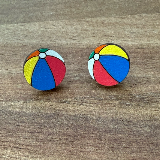Beach Ball Stud Earrings