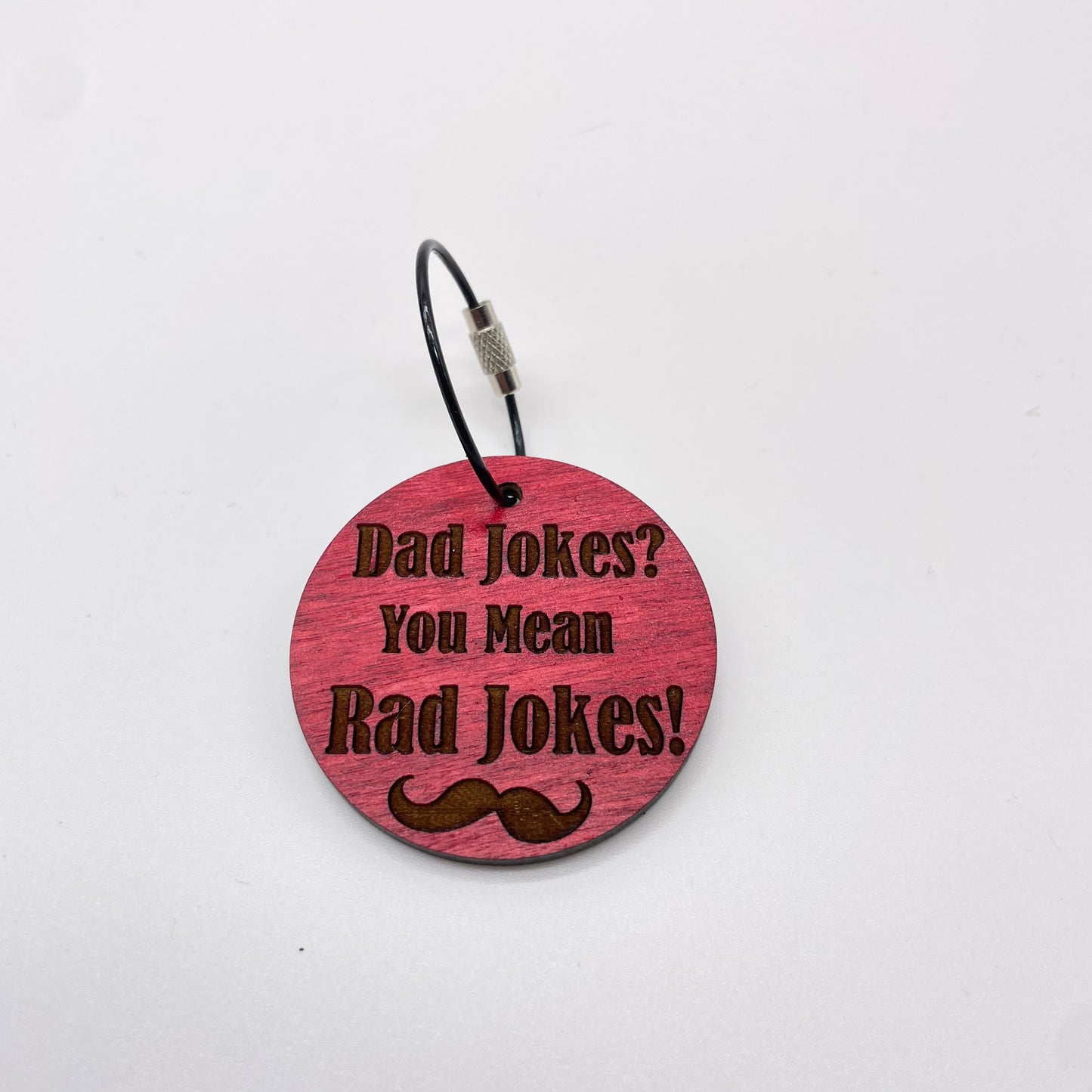 Dad Jokes Wood Keychain