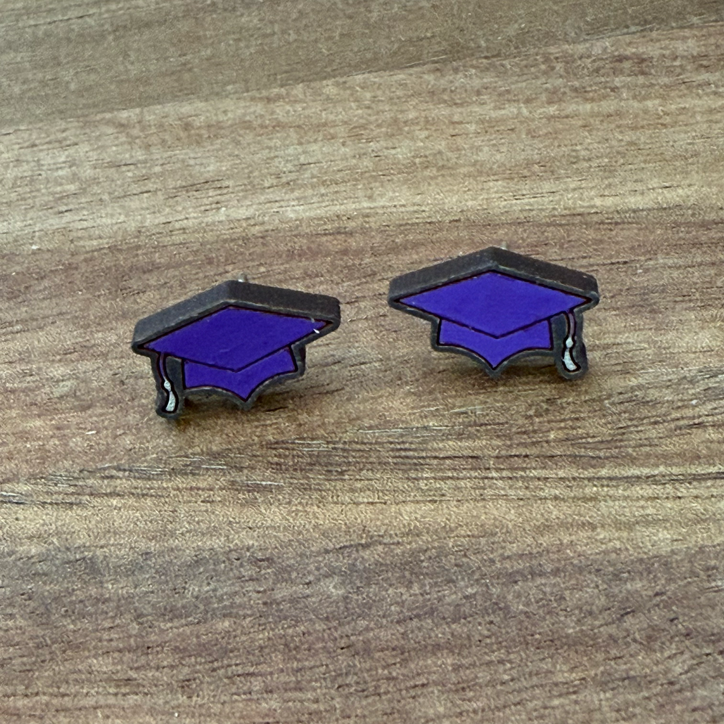 Graduation Cap Stud Earrings