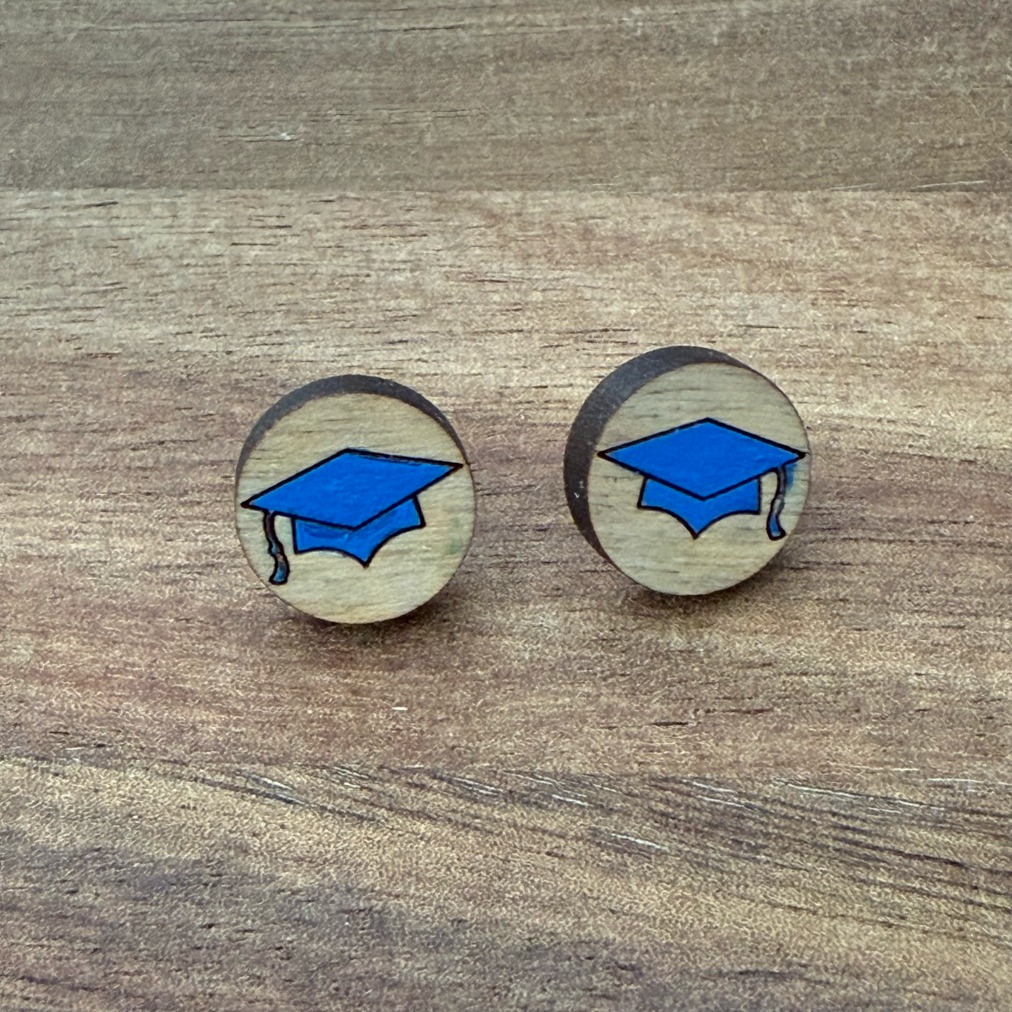 Graduation Cap Stud Earrings