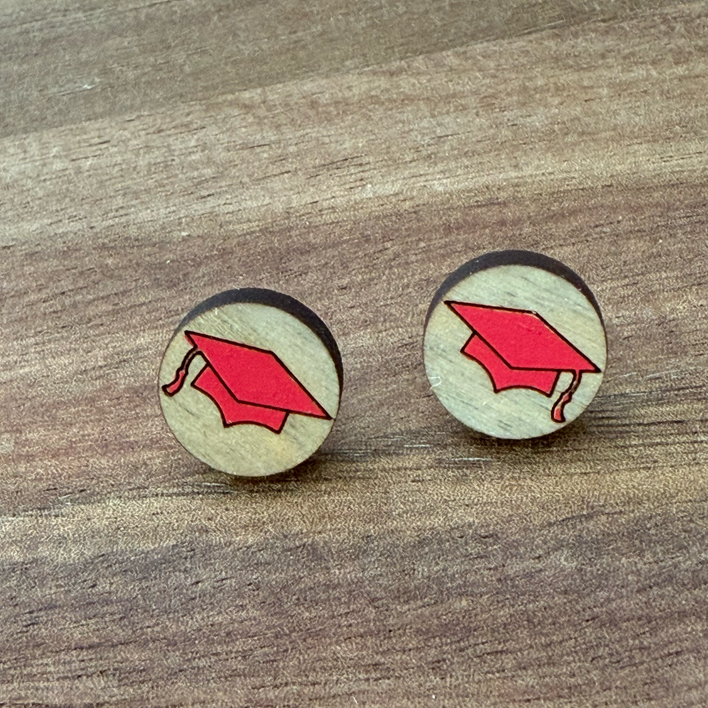 Graduation Cap Stud Earrings