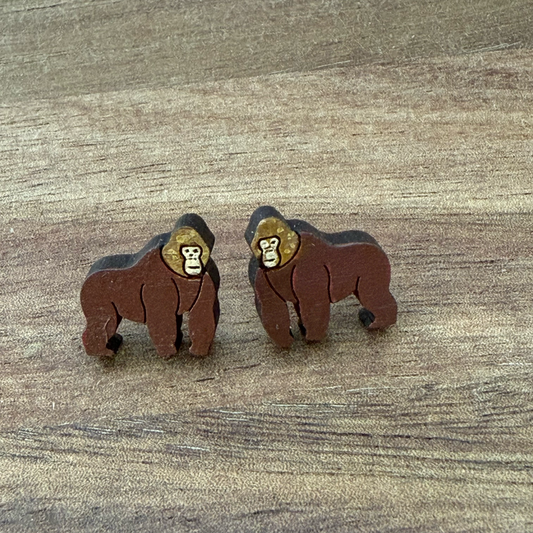 Gorilla Stud Earrings