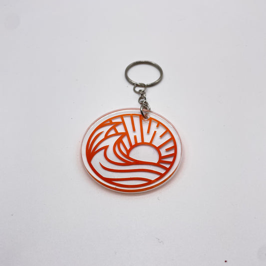 Sunset Waves Acrylic Keychain