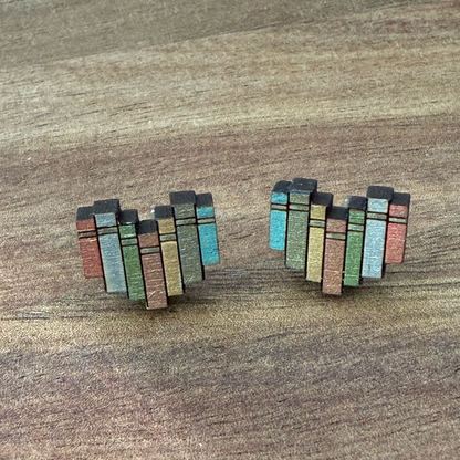 Heart of Books Stud Earrings