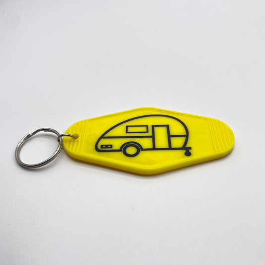 Vintage Camper Hotel Keychain