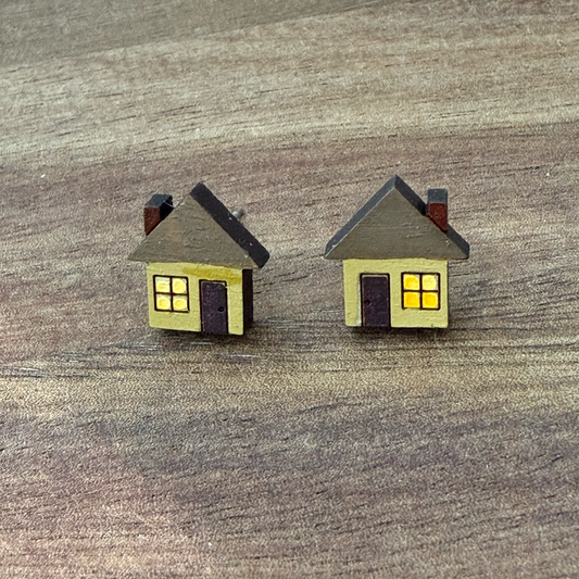 House Stud Earrings