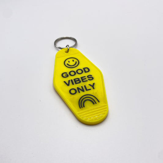 Good Vibes Only Hotel Keychain