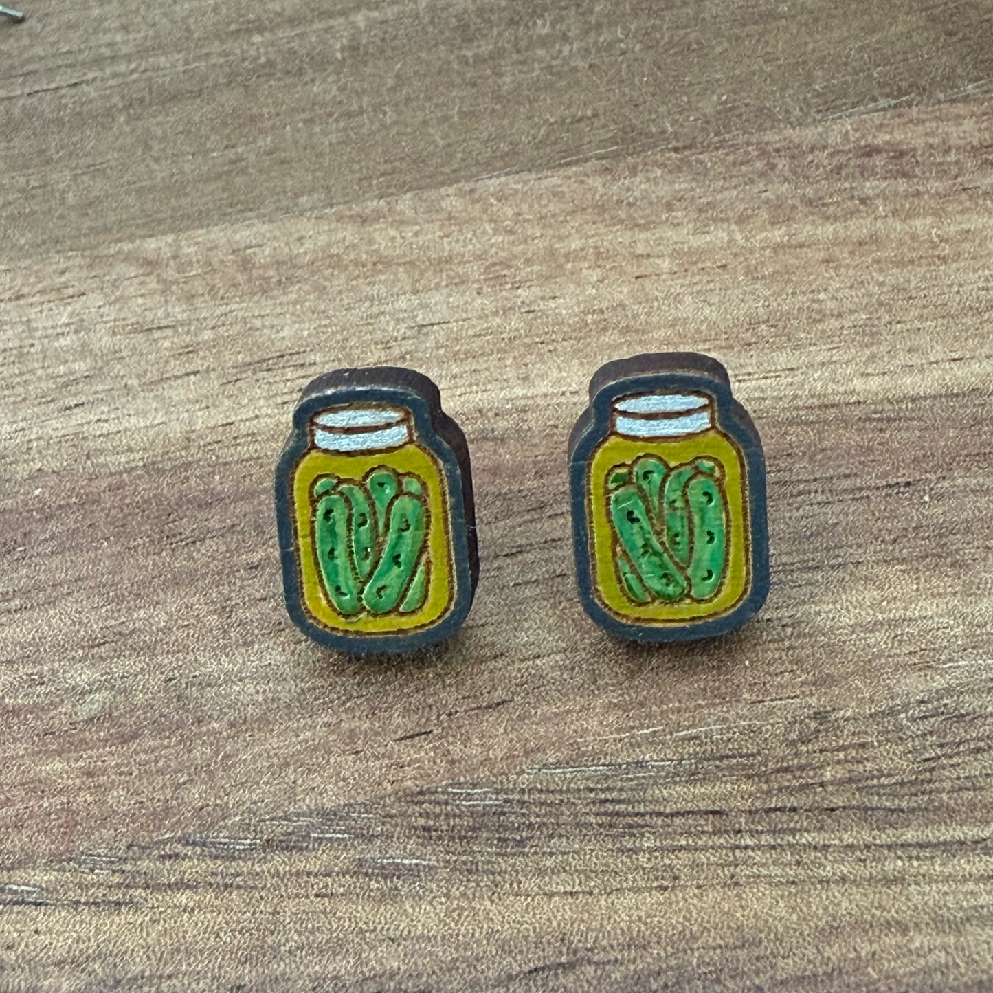 Jar of Pickles Stud Earrings