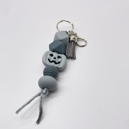 Jack-O-Lantern Silicone Bead Zipper Pull