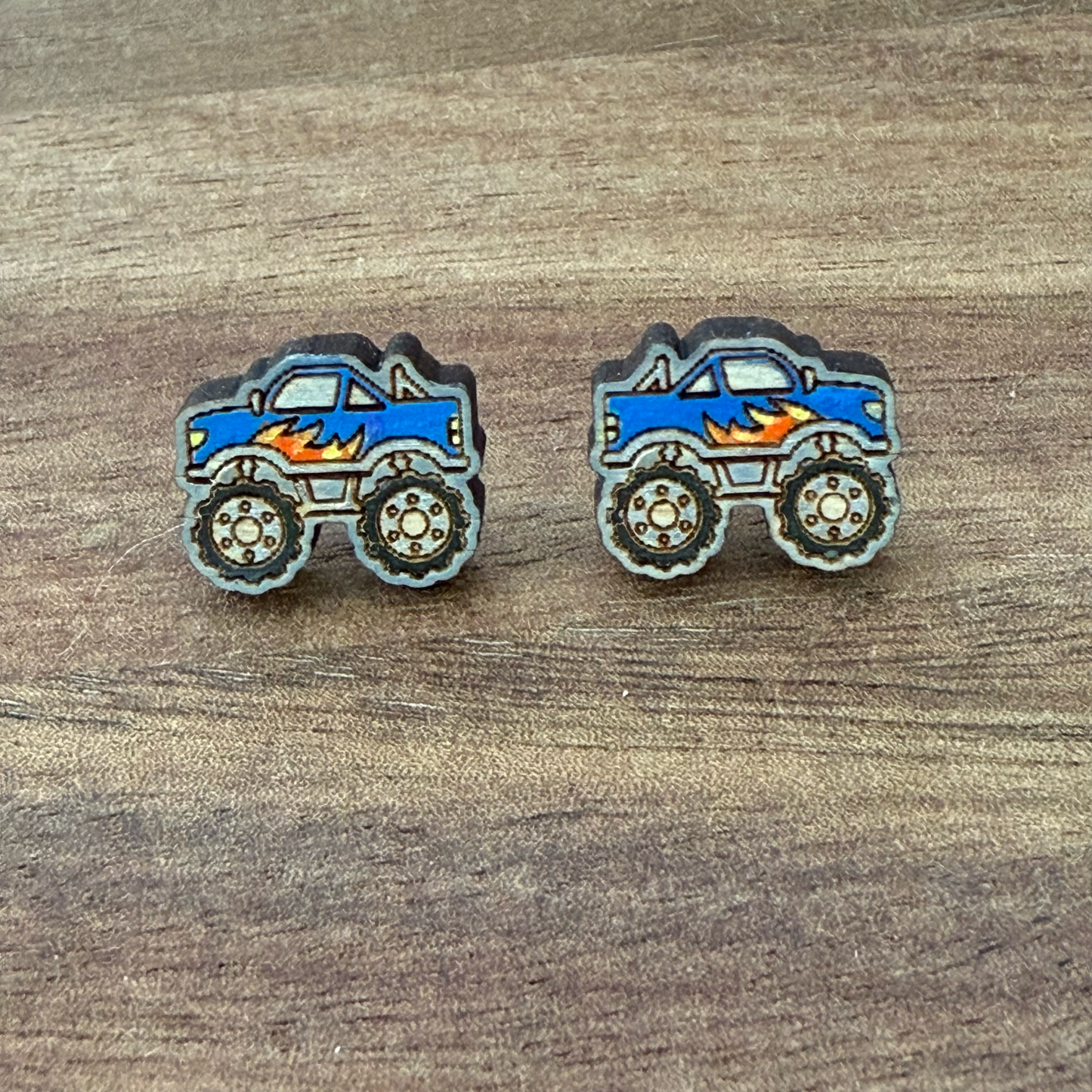 Hot Wheels Truck Stud Earrings