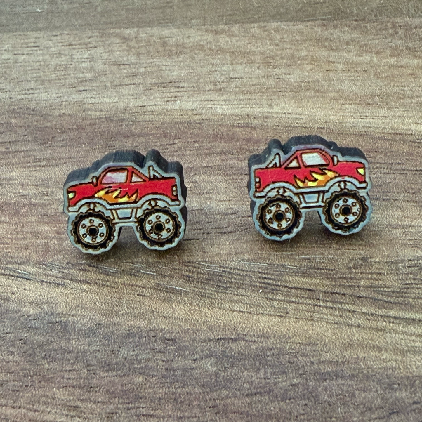 Hot Wheels Truck Stud Earrings