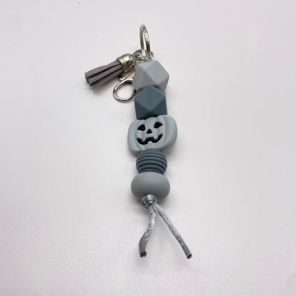 Jack-O-Lantern Silicone Bead Zipper Pull