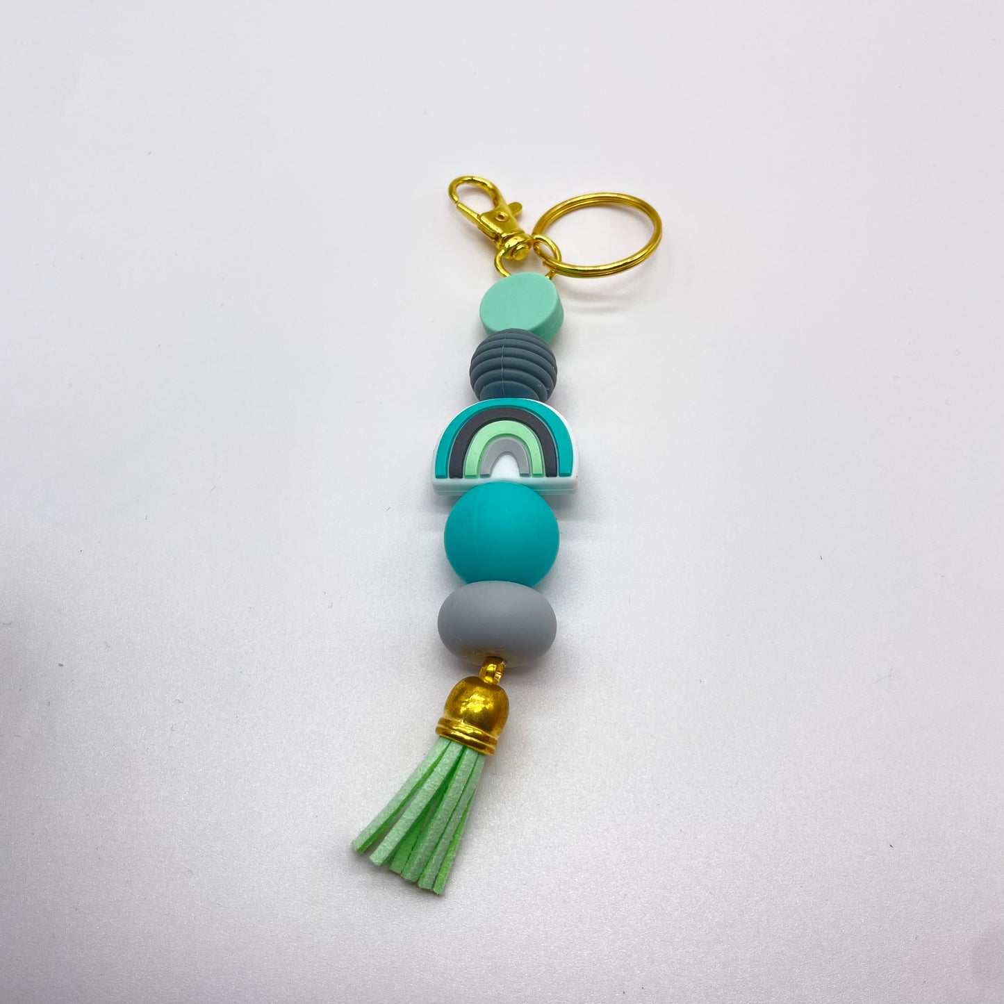 Rainbow Silicone Bead Zipper Pull