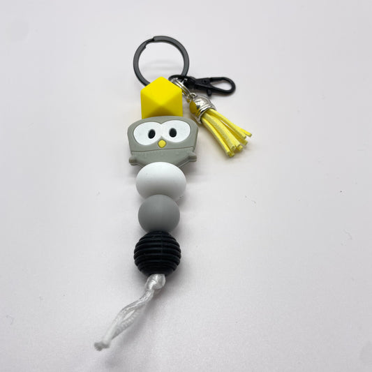 Owl Silicone Bead Zipper Pull