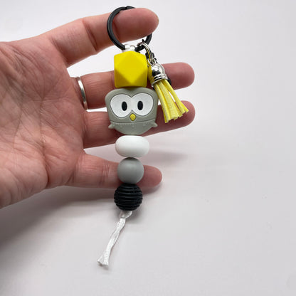 Owl Silicone Bead Zipper Pull