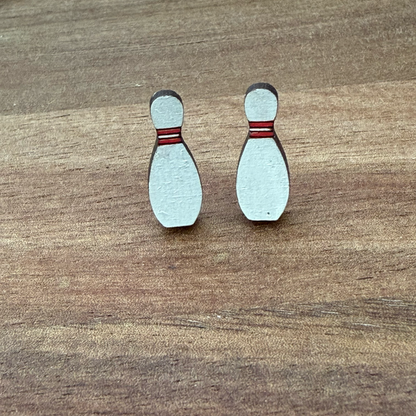 Bowling Pin Stud Earrings
