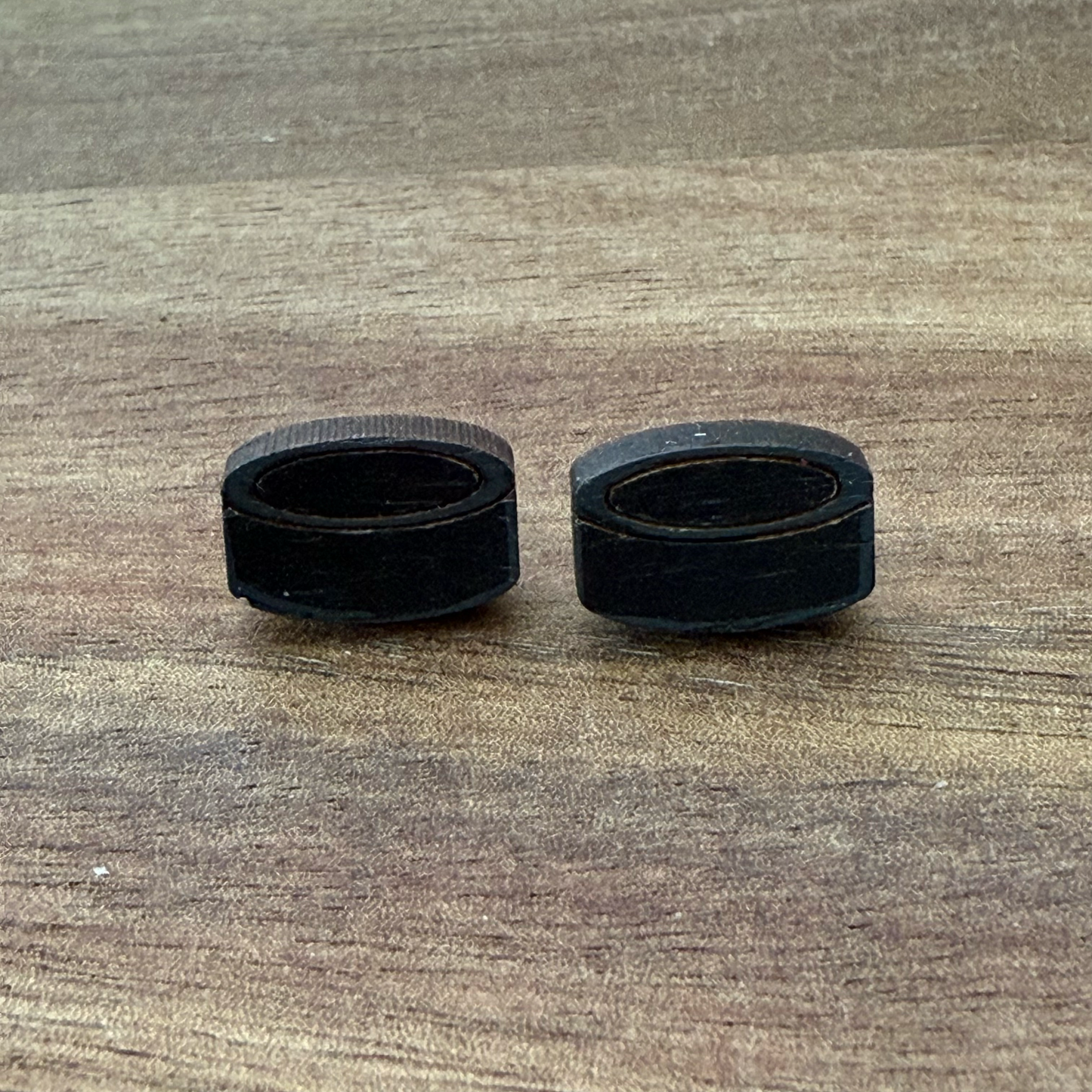 Hockey Puck Stud Earrings