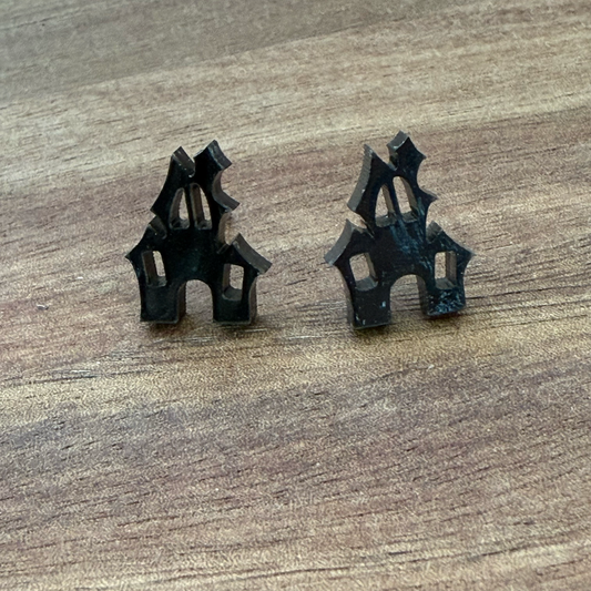 Haunted House Acrylic Stud Earrings