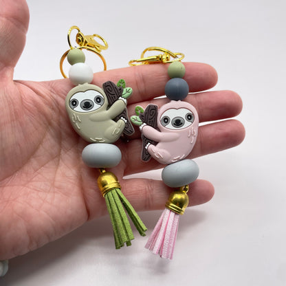 Sloth Silicone Bead Zipper Pull