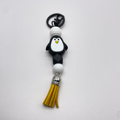 Penguin Silicone Bead Zipper Pull