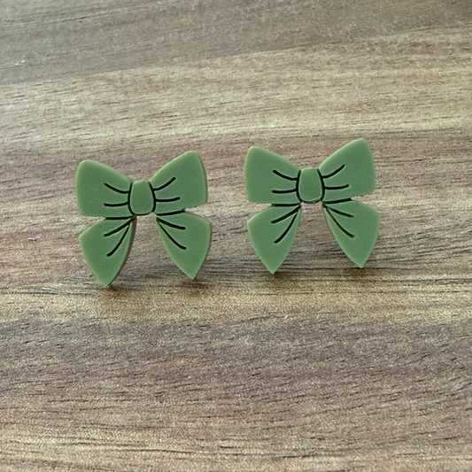 Bow Acrylic Stud Earrings