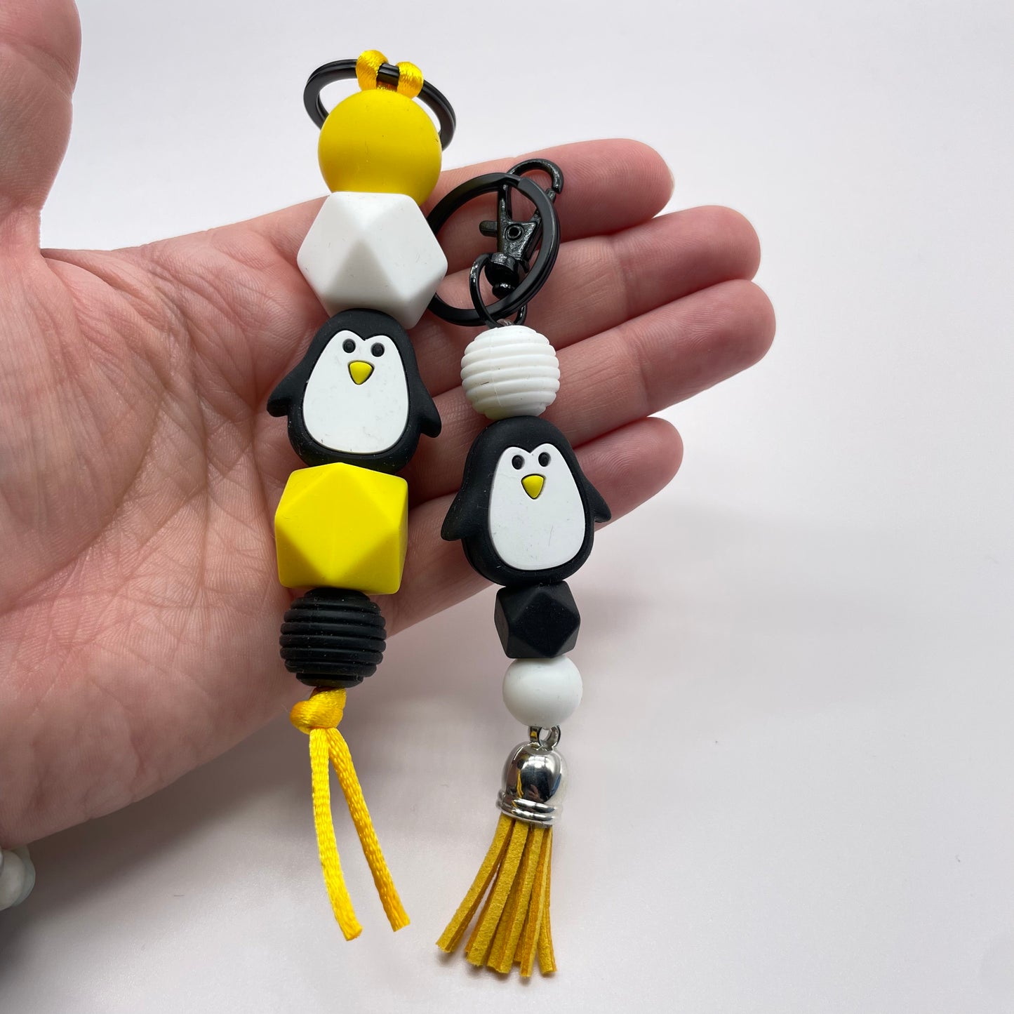 Penguin Silicone Bead Zipper Pull