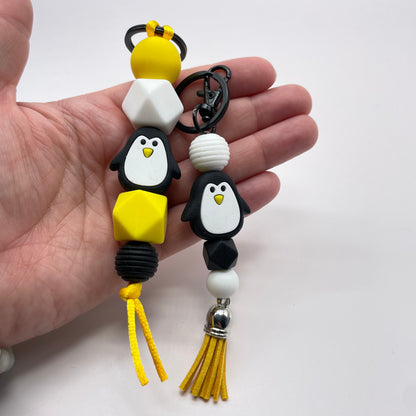 Penguin Silicone Bead Zipper Pull