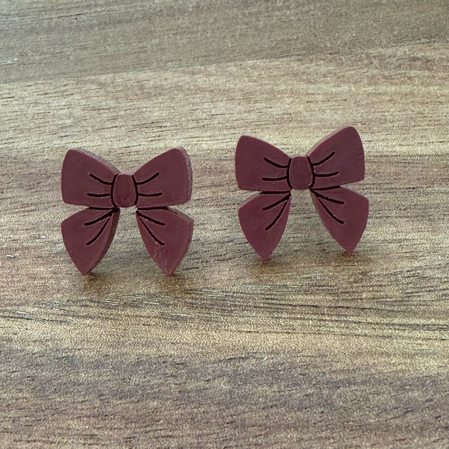 Bow Acrylic Stud Earrings