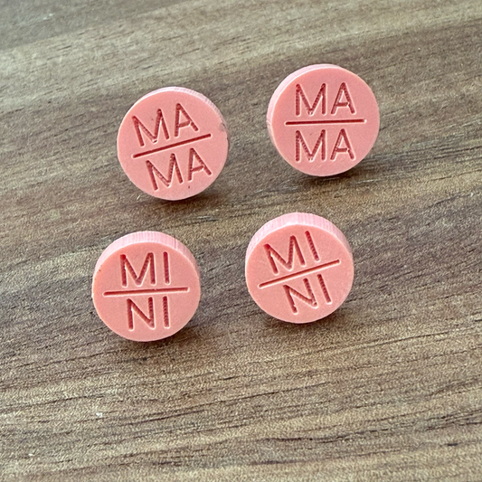 Mama and Mini Acrylic Stud Earrings