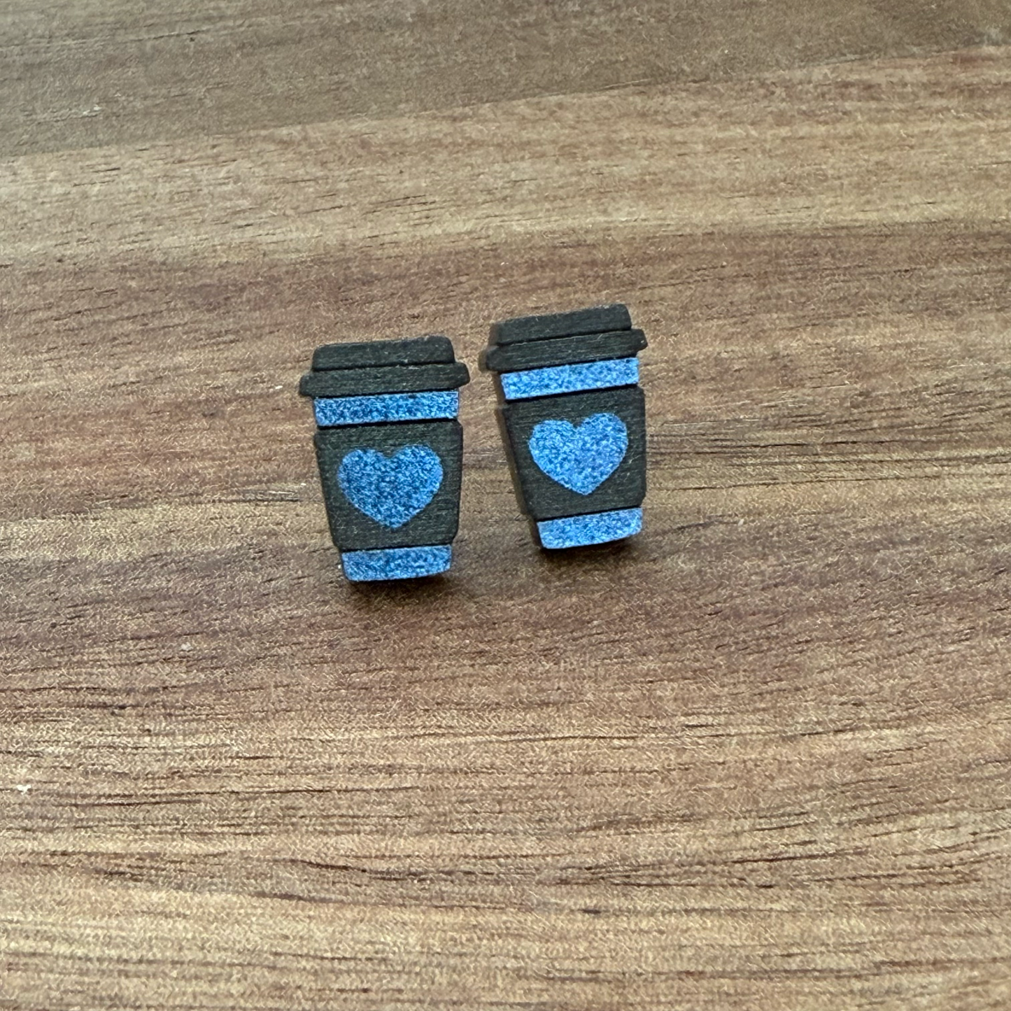 Coffee Cup Acrylic Stud Earrings