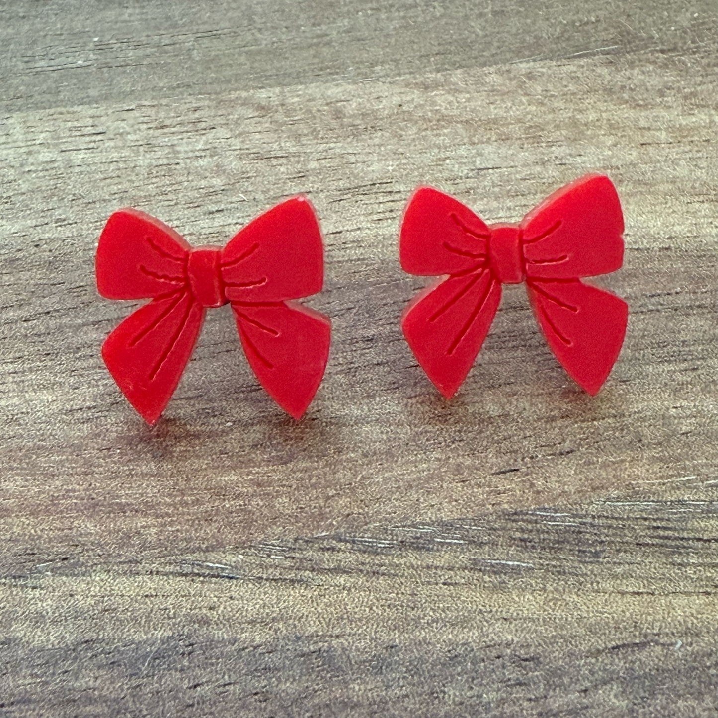 Bow Acrylic Stud Earrings