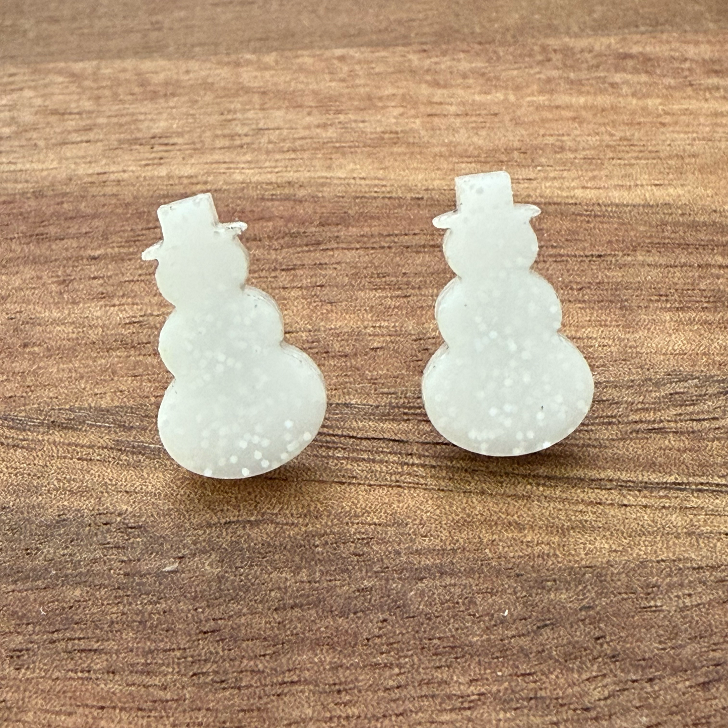 Snowman Acrylic Stud Earrings