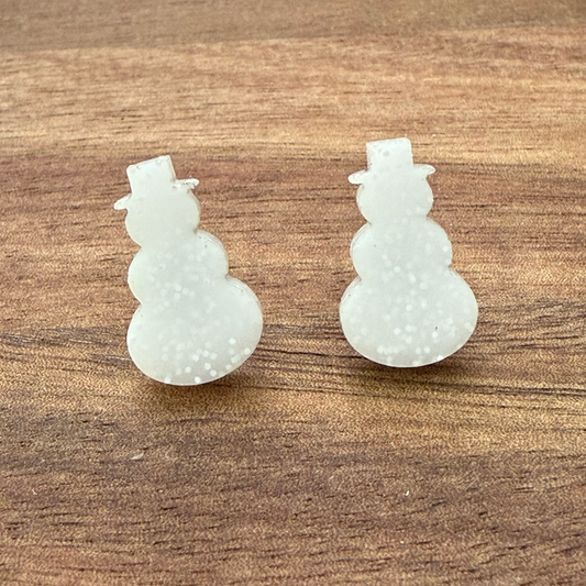 Snowman Acrylic Stud Earrings