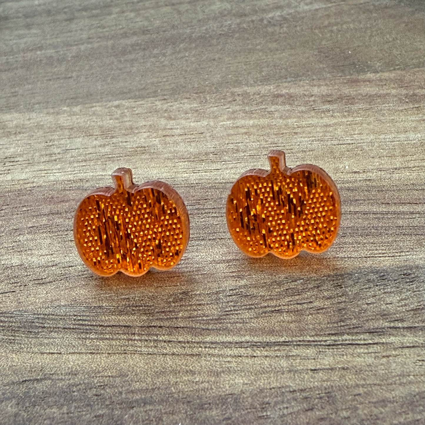 Pumpkin Acrylic Stud Earrings