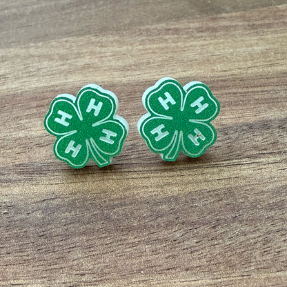 4H Clover Stud Earrings