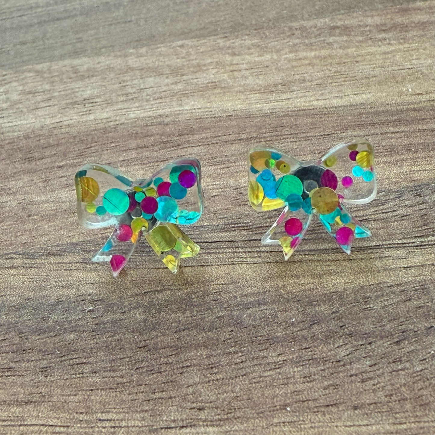 Bow Acrylic Stud Earrings