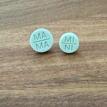 Mama and Mini Acrylic Stud Earrings