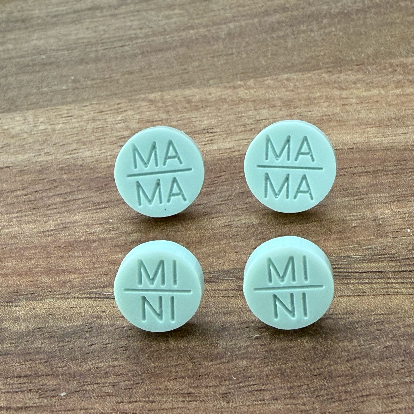 Mama and Mini Acrylic Stud Earrings